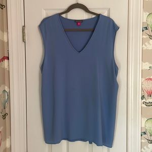 Vince Camuto periwinkle blue short sleeve blouse